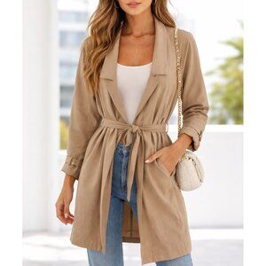 BB Dakota Austin Tan Trench Coat with Belt Size S